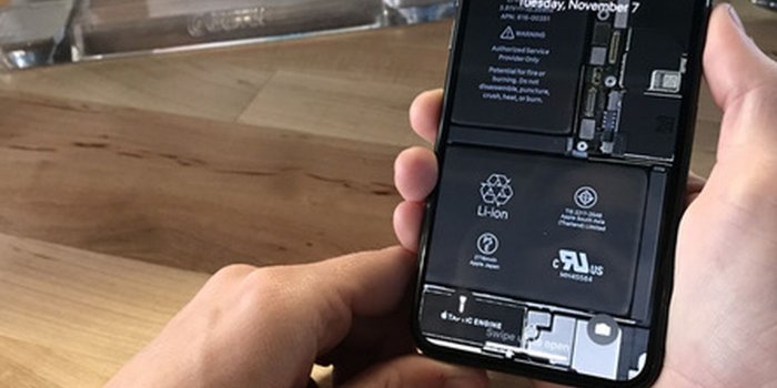 1400x1400 Here's a cool see-through iPhone X wallpaper that shows off its