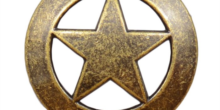 1000x1000 Sheriff Star Cabinet Knob