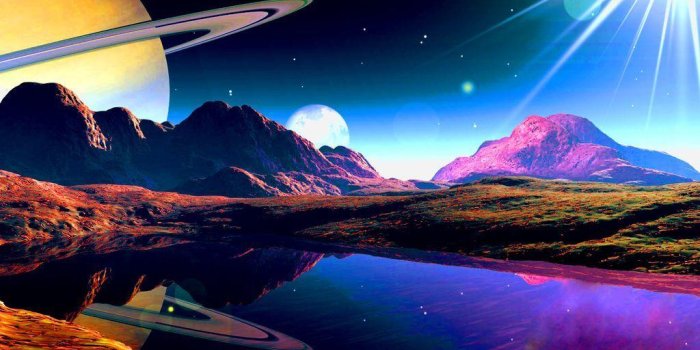 1024x768 Wallpaper Surface of planets Space