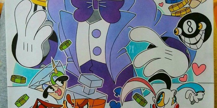 824x969 King Dice and his minions! by PXarts | cuphead | Bendy, the ink