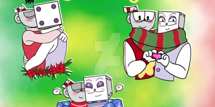 894x894 King Dice x Cuphead - Christmas time by sweetie-madiselle