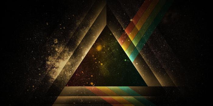 1920x1050 3D Rainbow Triangle In Galaxy Wallpaper | HD 3D and Abstract