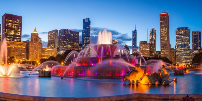 7680x4320 7680x4320 Chicago City Waterfall 8k 8k HD 4k Wallpapers, Images