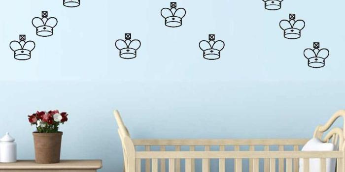 1000x1000 Little Prince King Crown Decals Cartoon Home Decor Wall Sticker For Kids  Nursery Bedroom Vinyl Wallpaper Modern Wall Art Decals