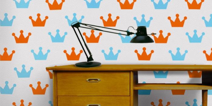 1200x1200 Crown wall decal set- prince and princess crown stickers, princess