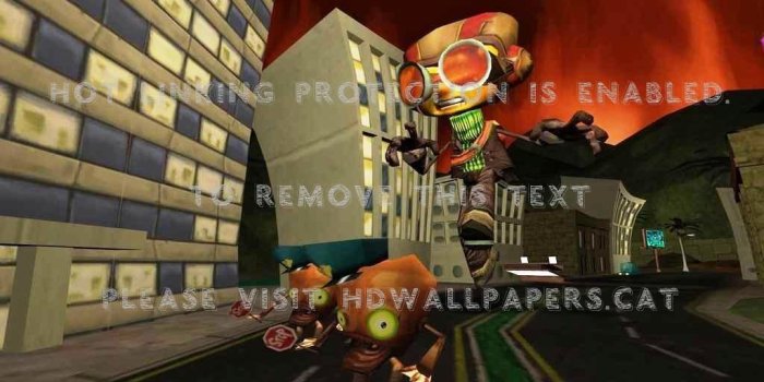 1024x768 big raz xbox video game psychonauts