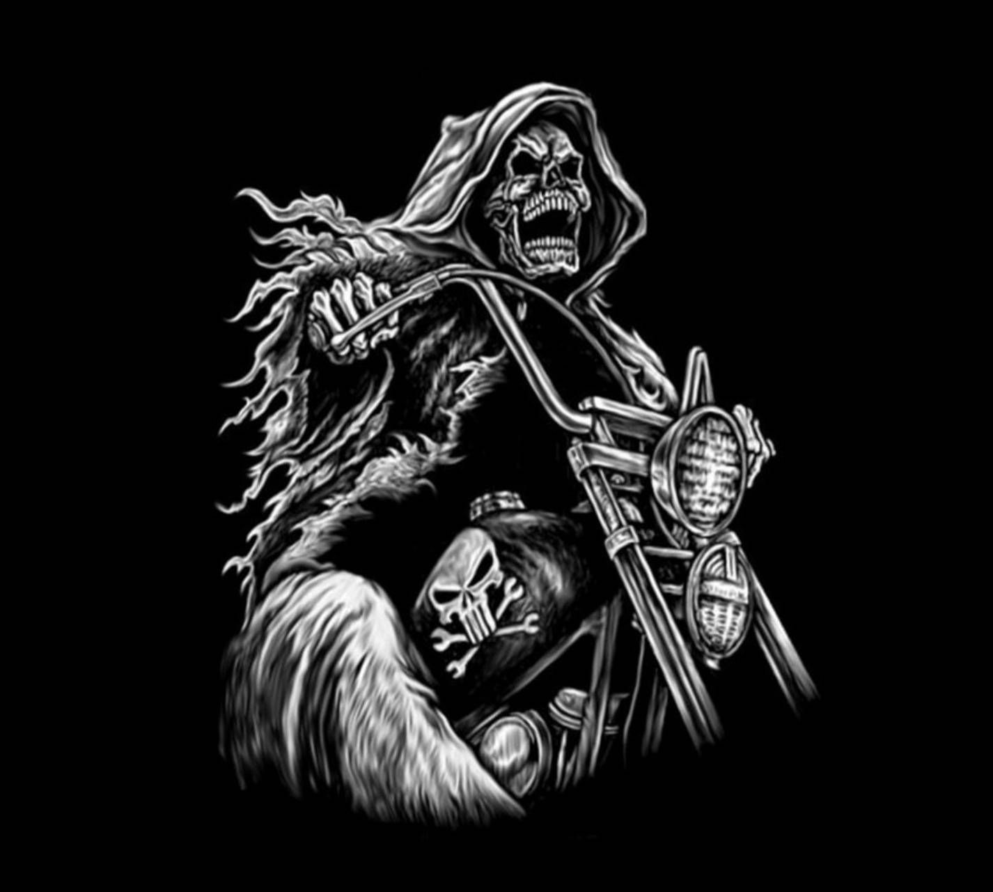 1426x1280 Skull Biker Wallpaper by Mr_LazY_ - 55 - Free on ZEDGE™