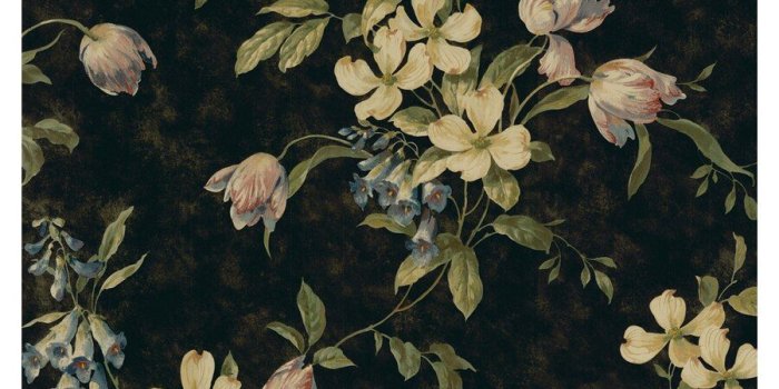 900x900 Waverly Black Tulip Trail Wallpaper at Lowes.com