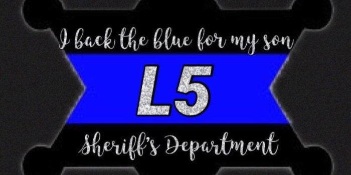 794x1055 Back The Blue Badge Phone Wallpaper/Printable Image