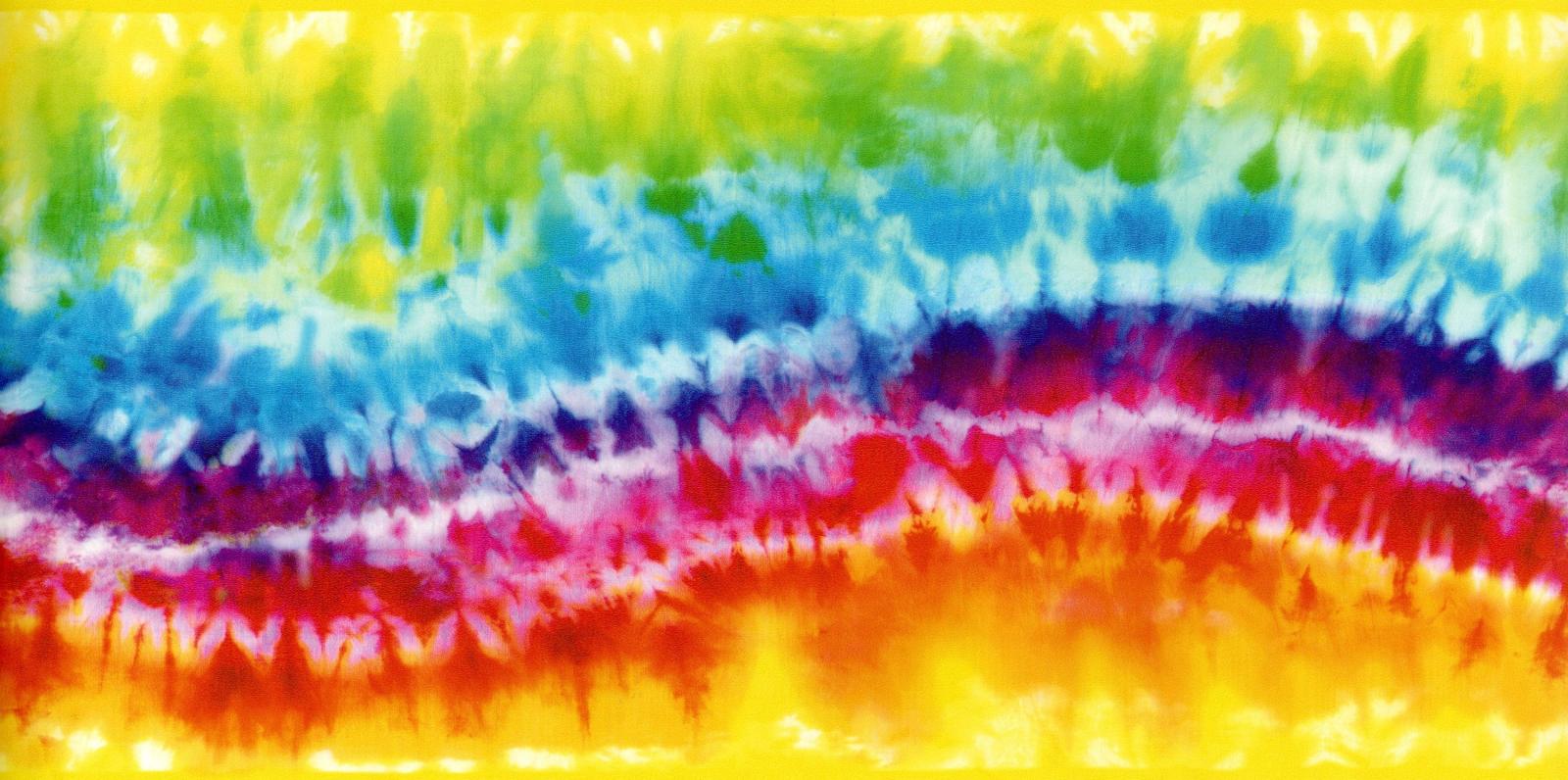 3000x1493 Rainbow Wallpaper Border / Tie Dye Wallpaper border / Vibrant Tie Dyed  Wallpaper / Tie Dye Style Wallpaper / Tie Dye Theme Wall Decor