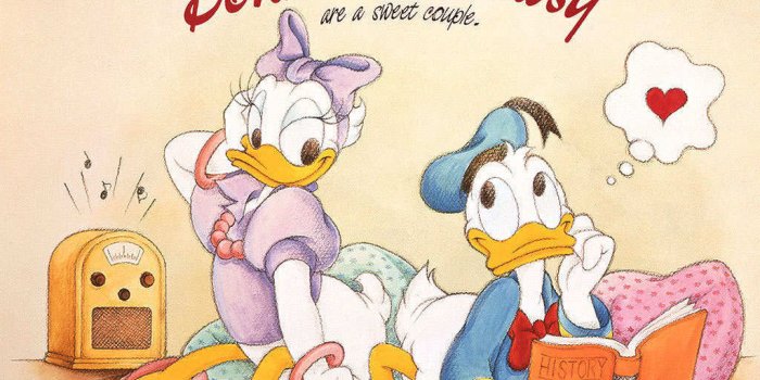 1024x768 Donald And Daisy,Vintage Disney Wallpaper - Classic Disney Wallpaper