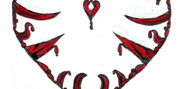 900x926 CLIPART WALLPAPER BLINK - Drawn Heart emo 4 - 900 X 926 for Android