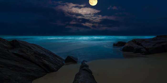 1920x1232 35+ Night Beach Ocean Wallpapers - Download at WallpaperBro
