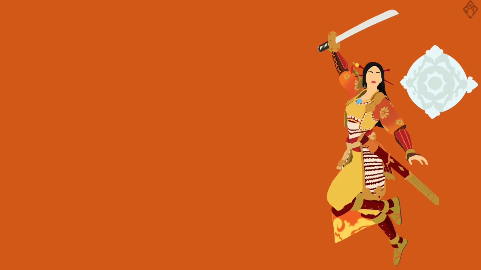 1920x1080 ArtStation - Smite | Amaterasu Minimalist Wallpaper, Jay R