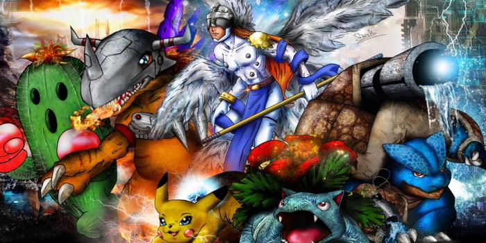 1680x1050 Digimon x Pokemon Mash Up 2014 ❤ 4K HD Desktop Wallpaper for 4K