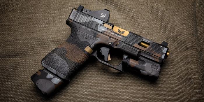 1332x850 Wallpaper style, gun, background, Glock images for desktop, section