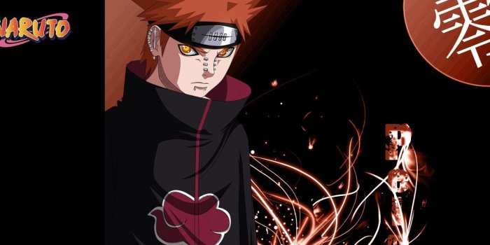 1332x850 Wallpaper look, piercing, red, collar, headband, cloak, Naruto
