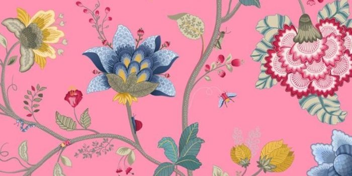 800x1200 Floral Fantasy wallpaper light pink