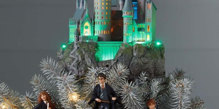 1024x1024 Harry Potter Hogwarts Castle Musical Christmas Tree Topper