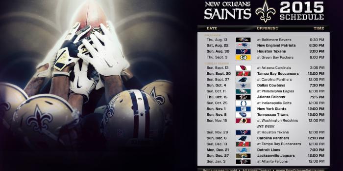 2560x1440 Cool new Saints schedule/wallpaper - Saints & NFL Football