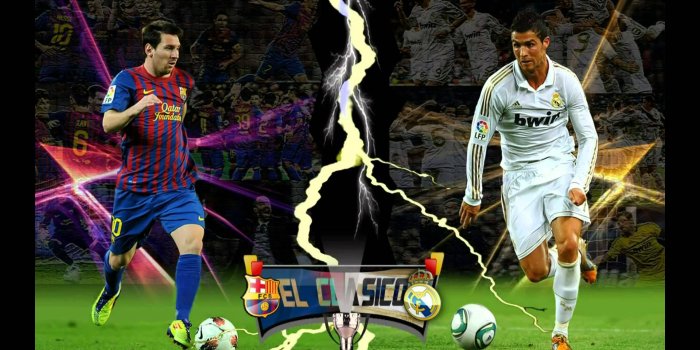 1920x1080 Cristiano Ronaldo vs. Lionel Messi - El Clasico HD desktop wallpaper