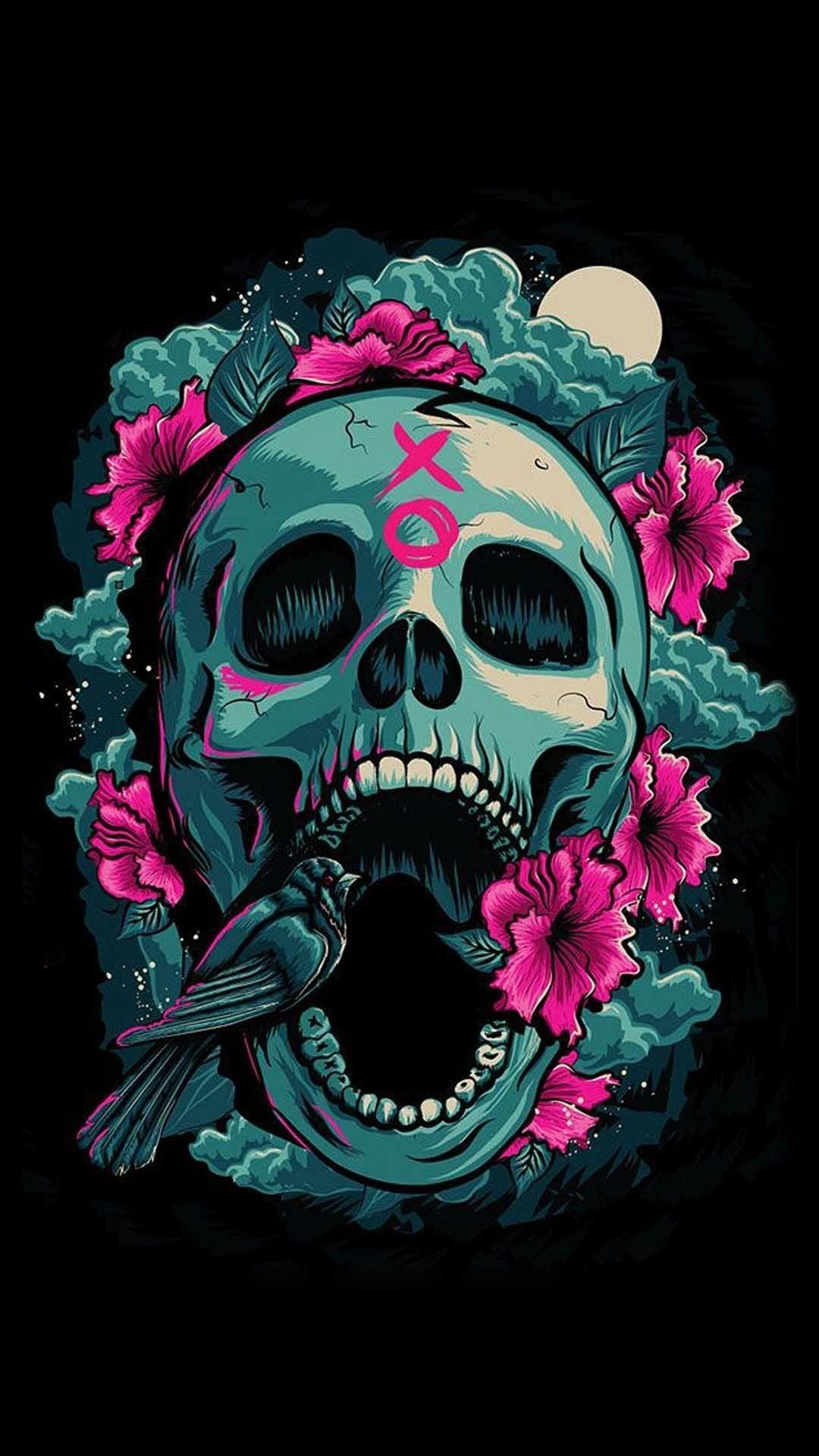 1080x1920 Download Skull Wallpaper Phone (43) - mariacenoura.pt