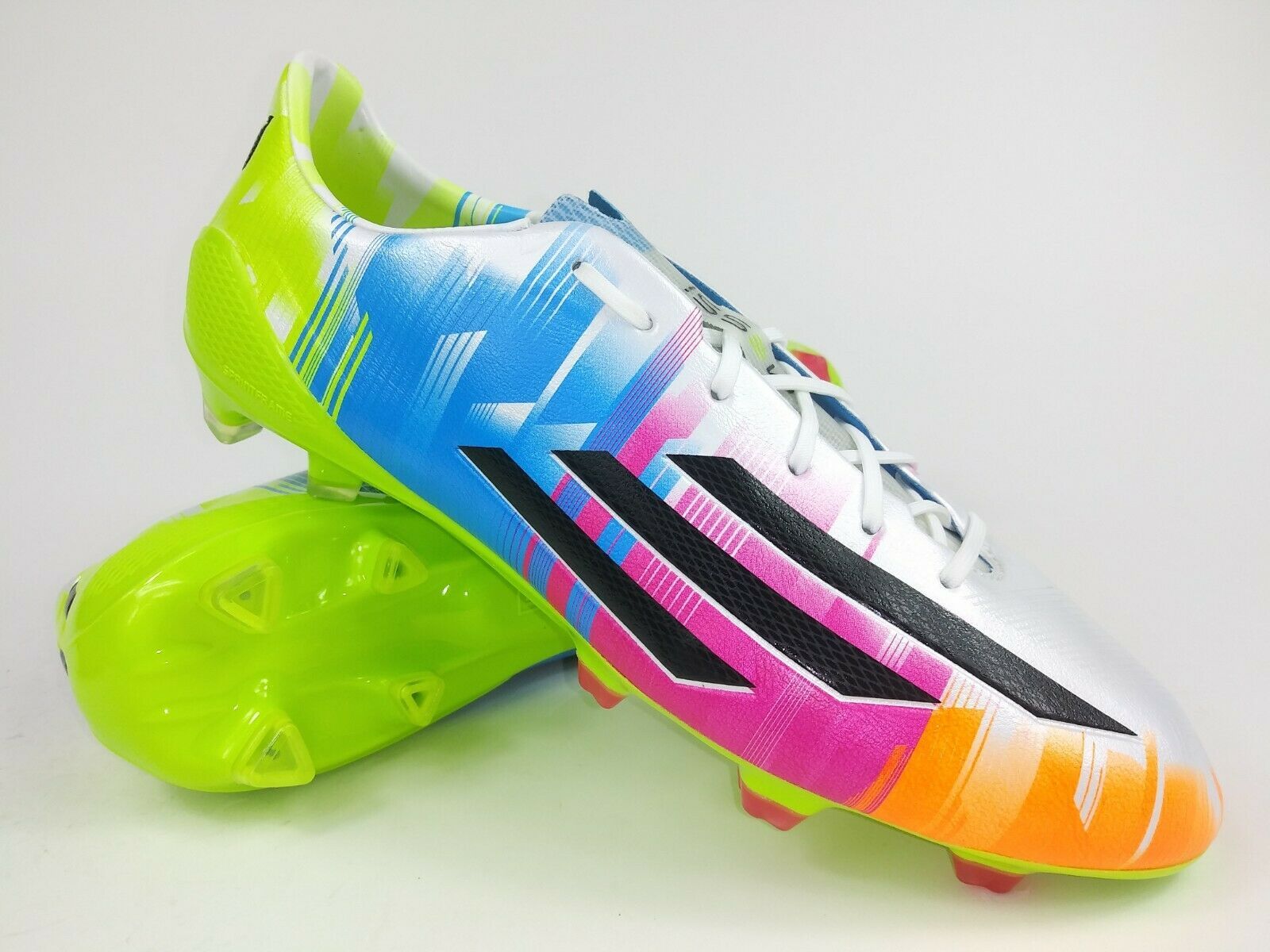 1600x1200 Adidas Mens Rare F50 adizero TRX FG Messi F32795 White Blue Soccer Cleats  Boots