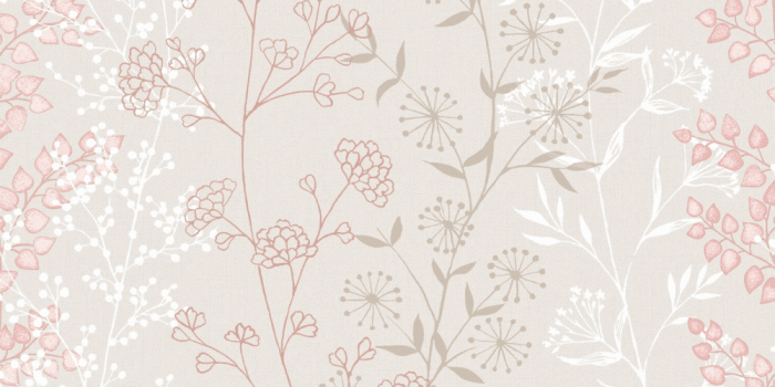 1000x1000 Graham & Brown Jemima Sprigs Beige & Pink Floral Wallpaper 106927