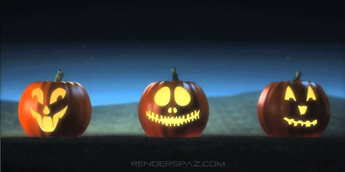 1280x720 Halloween Animated Wallpaper - Jack O Lanterns