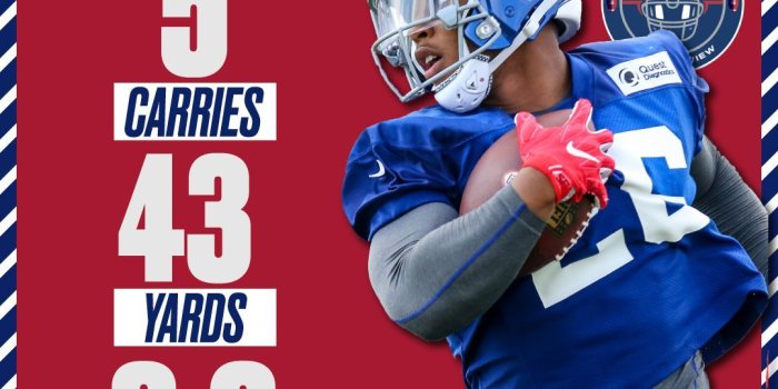 1080x1080 Saquon Barkley greets the NFL with a 39-yard run - Big Blue View
