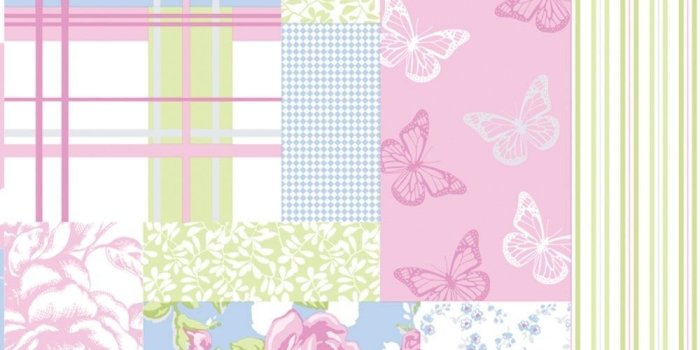1000x1000 Coloroll Pollyanna Patchwork Floral Wallpaper Green Blue Pink