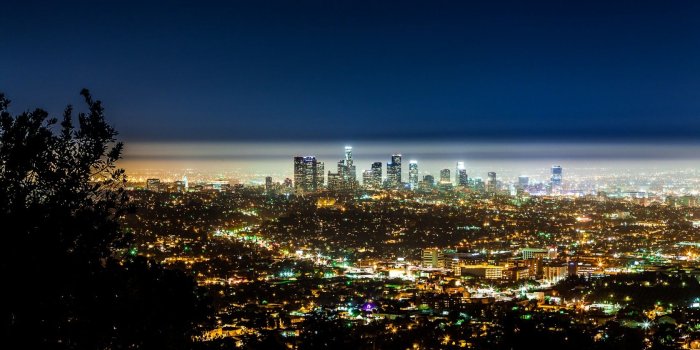 1680x1050 USA California Los Angeles cities night lights hdr sky cityscape