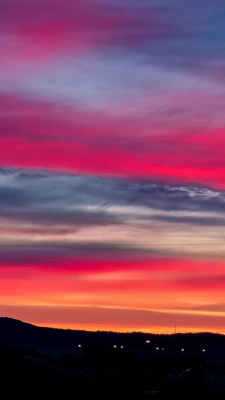 720x1280 Pink, orange sky, sunset, nature, 720x1280 wallpaper | Nature