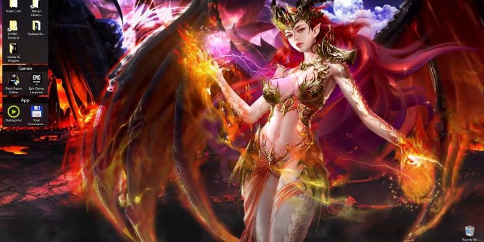 1280x720 Dragon Girl HD Live Wallpaper - DesktopHut