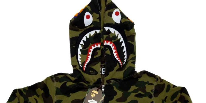 1024x768 A BATHING APE (APE) 1 ST BAPE bape CAMO SHARK FULL ZIP HOODIE ファーストカモ shark  フルジップフーディー (Parker).