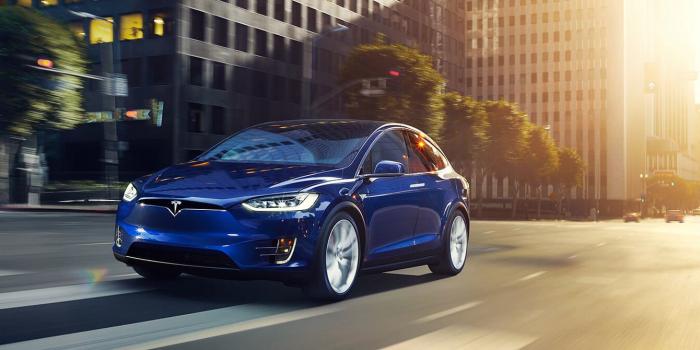 1440x670 2019 Tesla Model X blue color on road 4k hd wallpaper - Latest Cars
