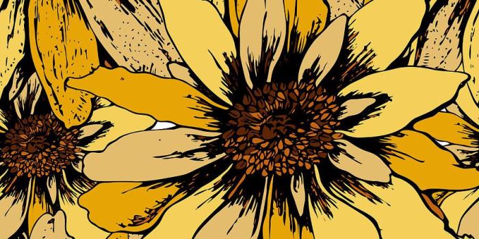 900x900 Colorful Seamless Floral Pattern With Cute Yellow Sunflowers. For Your Own  Design. Vector Wallpaper, Card, Wrapping Paper, Textile, Texture by