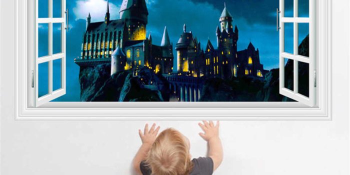 960x960 Detail Feedback Questions about 3D Window Harry Potter Wall Stickers