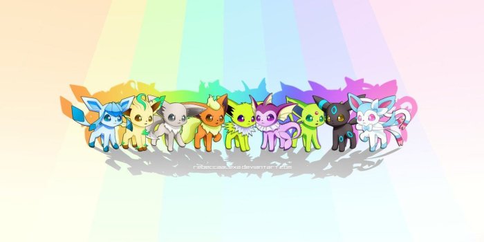 1191x670 Shiny Eeveelution Collection Wallpaper by RebeccaAlexa on deviantART