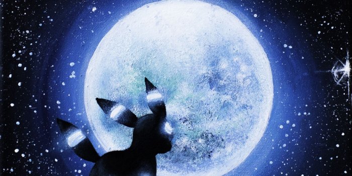 1882x2337 Shiny umbreon acrylic painting , pokemon art , eevee evolution