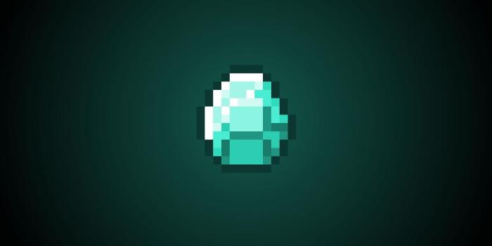1600x900 HD wallpaper: pix elated cyan stones clip art, Minecraft diamond