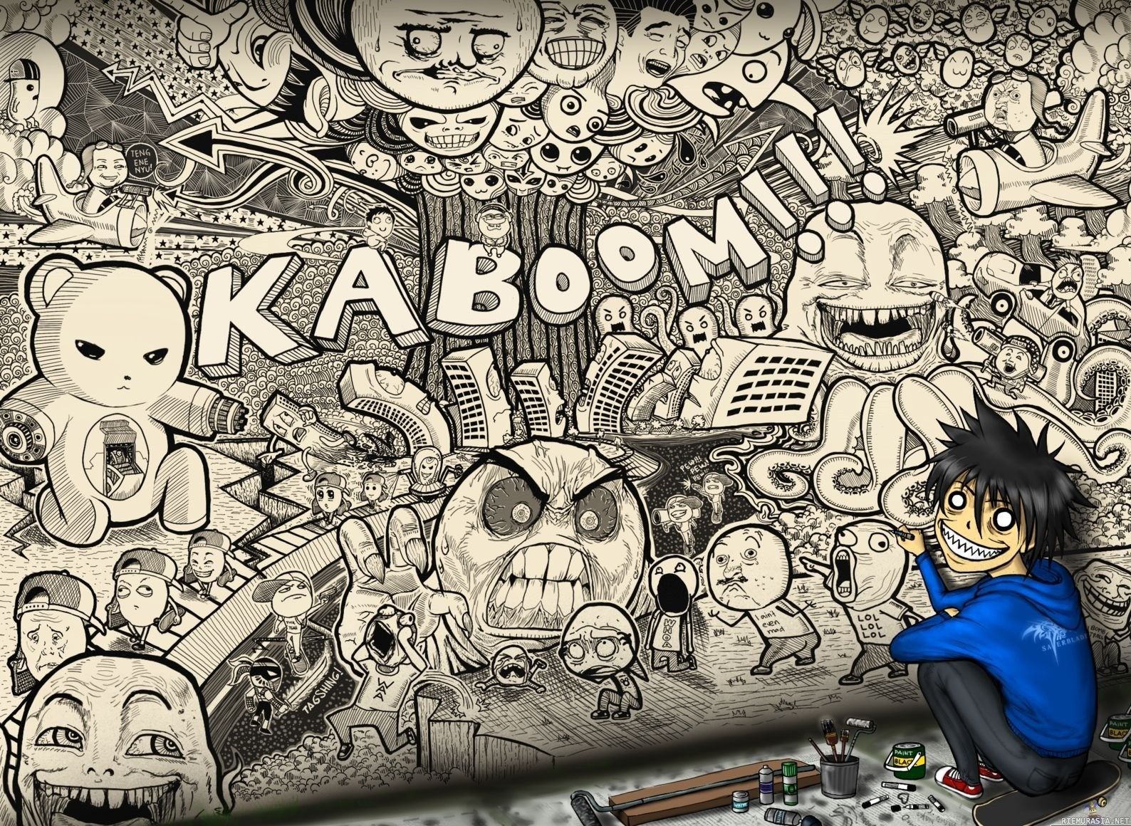 1588x1160 Download the Kaboom Graffiti Wallpaper, Kaboom Graffiti iPhone