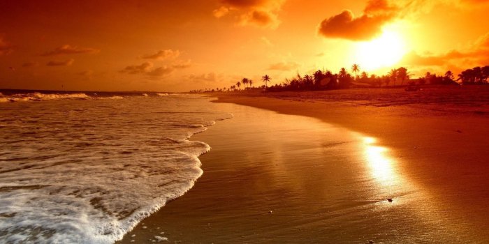 1920x1200 76+ Sunset Beach Wallpapers on WallpaperPlay