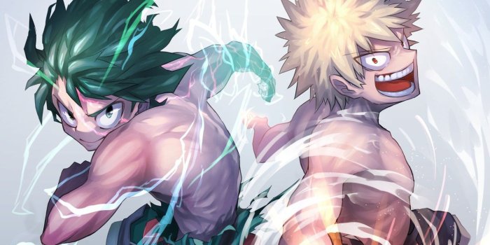 1332x850 Wallpaper Boku no Hero Academy, Bakugou Katsuki, Izuku Midoriya