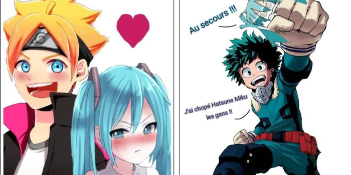 1280x720 How to make a wallpaper of Boruto & Hatsune Miku | Izuku & Chibi Hatsune  Miku