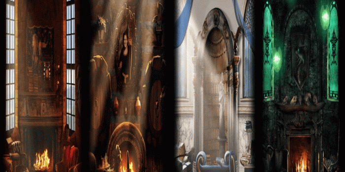 1024x768 Group of Pottermore House Wallpapers