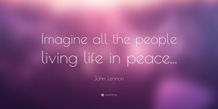 3840x2160 John Lennon Quote: “Imagine all the people living life in peace