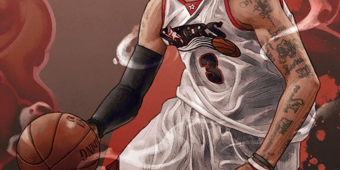 1091x1920 Allen Iverson | My Works - NBA | Basketball art, Basketball, Allen