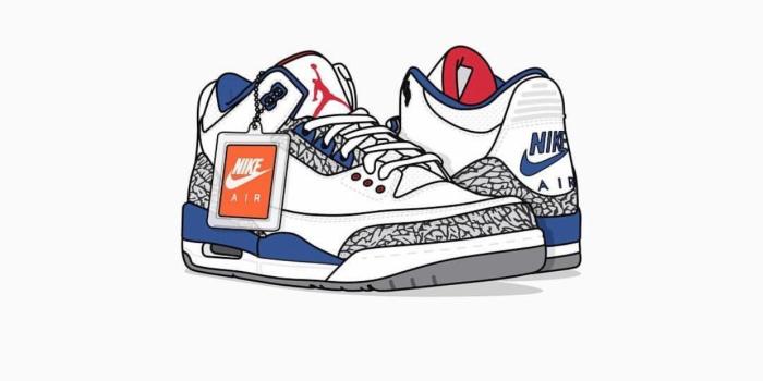 1242x1205 Air Jordan III True Blue | Nike | Jordans, Sneakers sketch, Sneaker art
