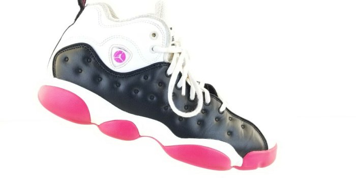 1600x1200 Nike Air Jordan Jumpman Team II Kid’s Black White Pink Shoes Size 9Y  820276-016